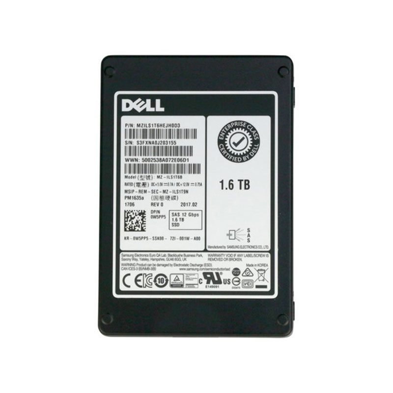 0DMF5Y Dell 1.6TB 2.5-inch MLC SATA Solid State Drive