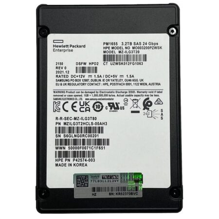 MZ-ILG3T20 Samsung PM1655 3.2 TB SAS Mixed Use SSD - HPE OEM