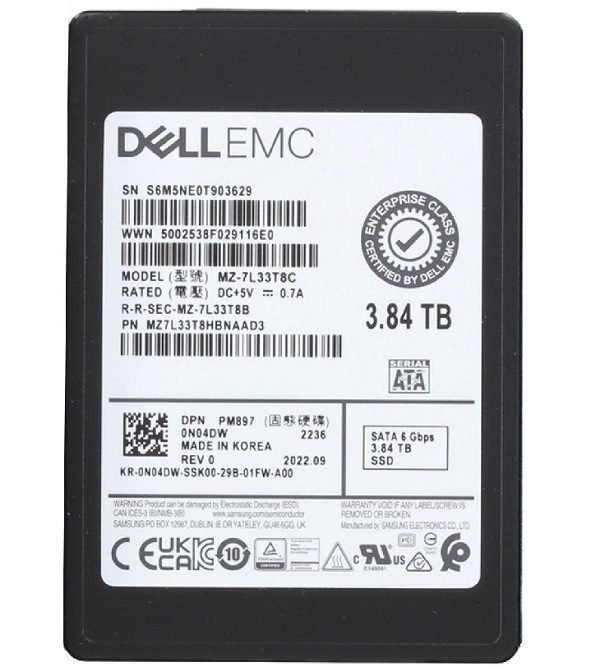 MZ7L33T8HBNAAD3 Samsung PM897 3.84TB Mixed Use SSD - DELL OEM
