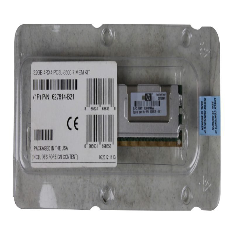 627814-B21 HP 32GB DDR3 Registered ECC PC3-8500 Server Memory