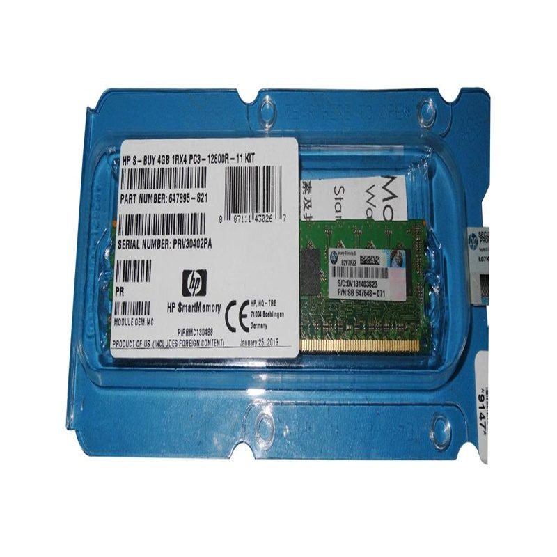 647895-S21 HP 4GB PC3-12800 DDR3-1600MHz ECC Registered