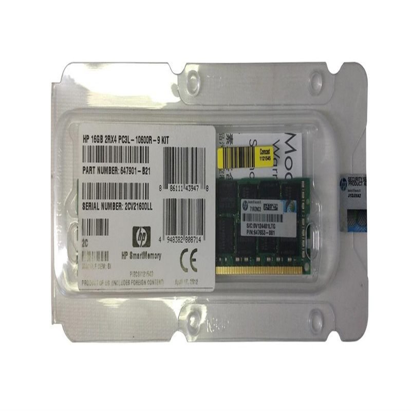 647901-B21 HP 16GB DDR3 Registered ECC PC3-10600 Server Memory