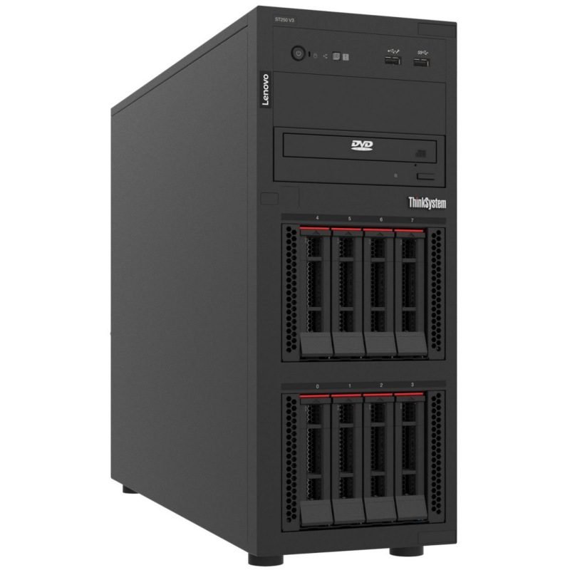 7DCEA01WNA Lenovo ThinkSystem ST250 V3 Server - Intel Xeon E-2488 Processor, 16 GB DDR5, 8 Hot-Swap Bays