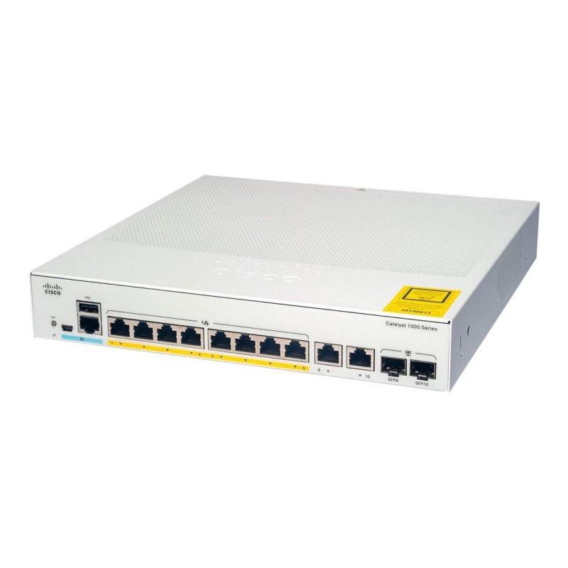 C1000-8FP-E-2G-L Cisco 8-Port PoE+ Switch with 120W Power