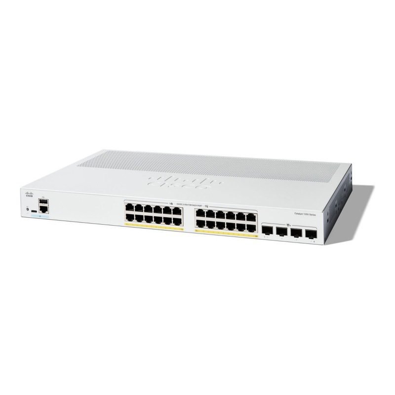 C1200-24P-4X Cisco Catalyst 1200-24P-4X - Smart Rack-Mountable Switch with 24 Ports