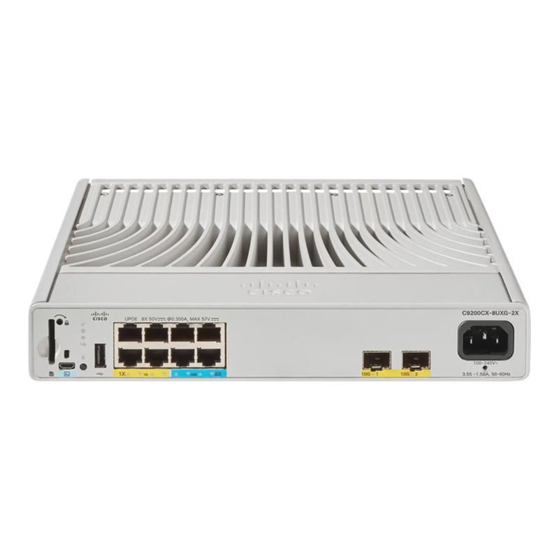 C9200CX-8UXG-2X-E Cisco Catalyst 9200CX - Compact Managed Switch with 8 Ports