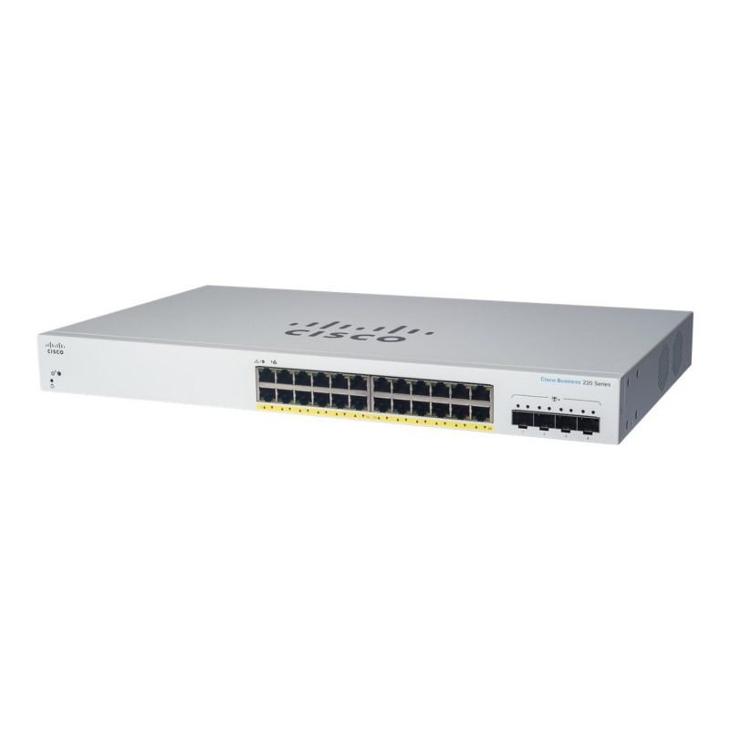 CBS220-24FP-4G-NA Cisco Business 220 Series 28-Port Smart Switch - Rack-Mountable