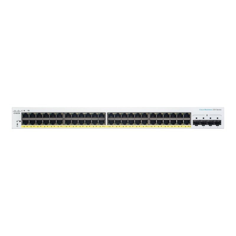 CBS220-48P-4G-NA Cisco Business 220 Series - 52-Port Smart Rack-Mountable Switch