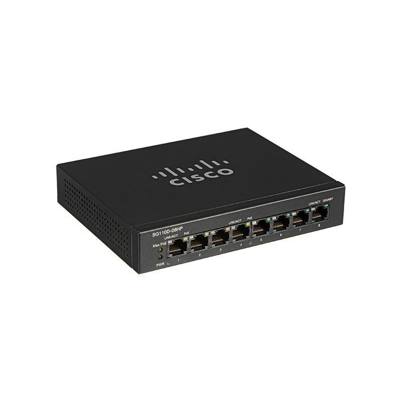 SG110D-08HP Cisco 8-Port Gigabit PoE Desktop Switch