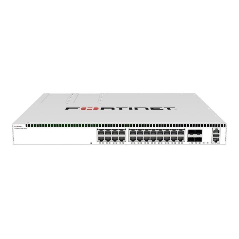 FS-624F-FPOE Fortinet FortiSwitch 624F-FPOE - 24-Port Rack-Mount Managed Switch