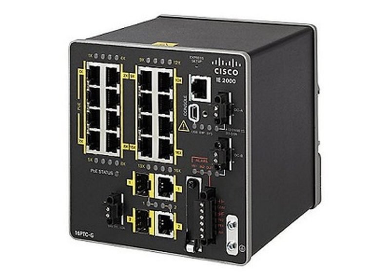 IE-2000-16PTC-G-NX Cisco Industrial Ethernet 2000 Switch with 16 PoE Ports