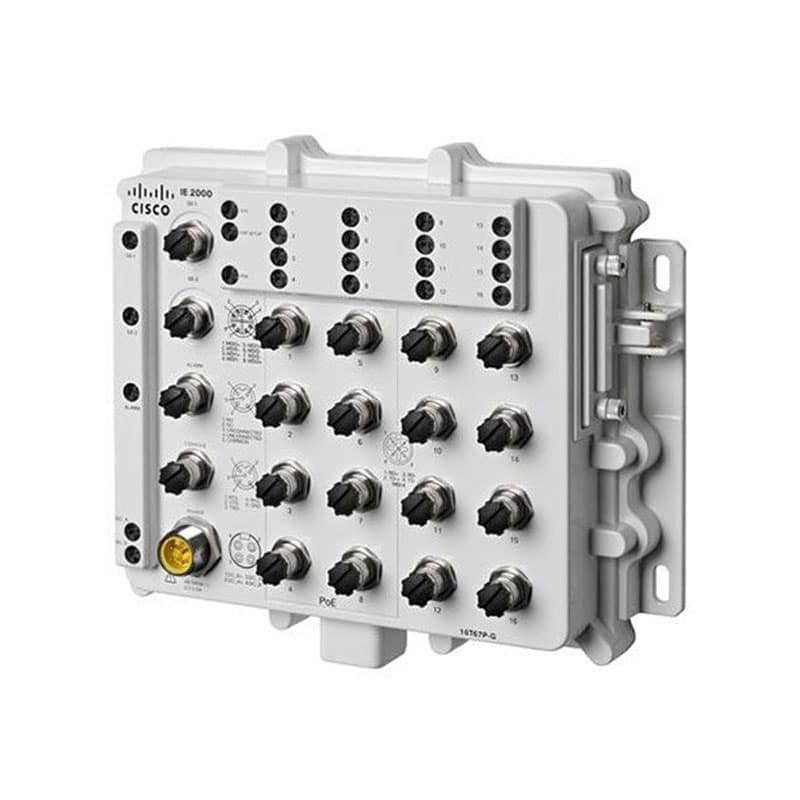 IE-2000-16T67P-G-E Cisco Industrial Ethernet 2000 Switch with 16 PoE Ports