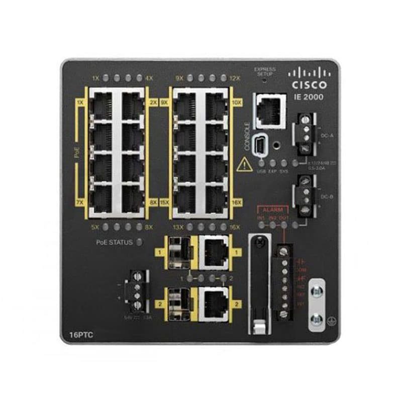 IE-2000-16TC-L Cisco Industrial Ethernet 2000 Switch with 4 SFP Ports