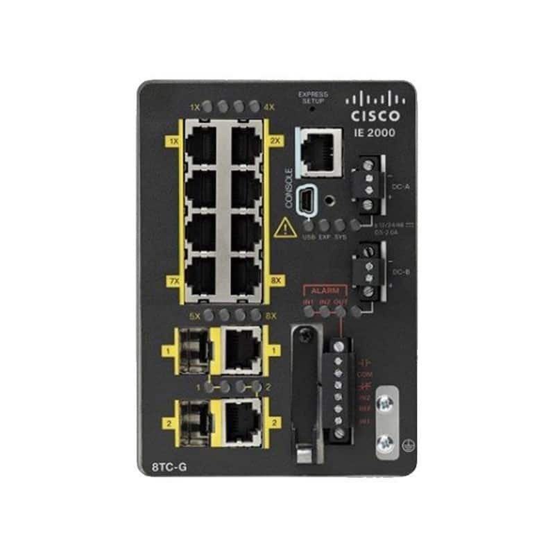 IE-2000-8TC-G-E Cisco Industrial Ethernet 2000 Switch with 2 SFP Ports