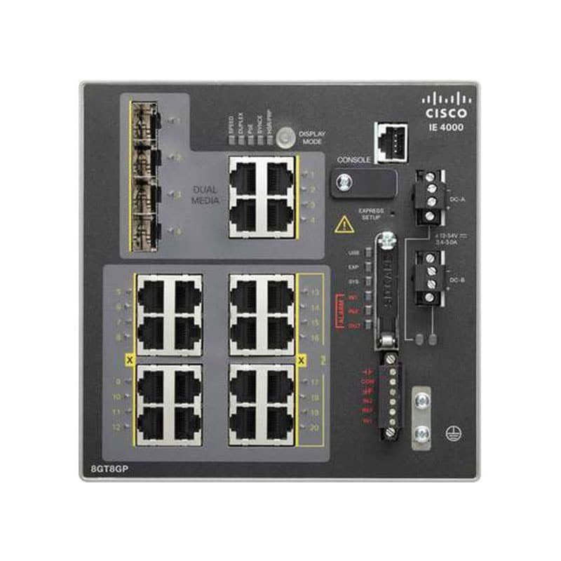 IE-4000-8GT8GP4G-E Cisco Industrial Ethernet Switch with 8 Gigabit SFP Ports