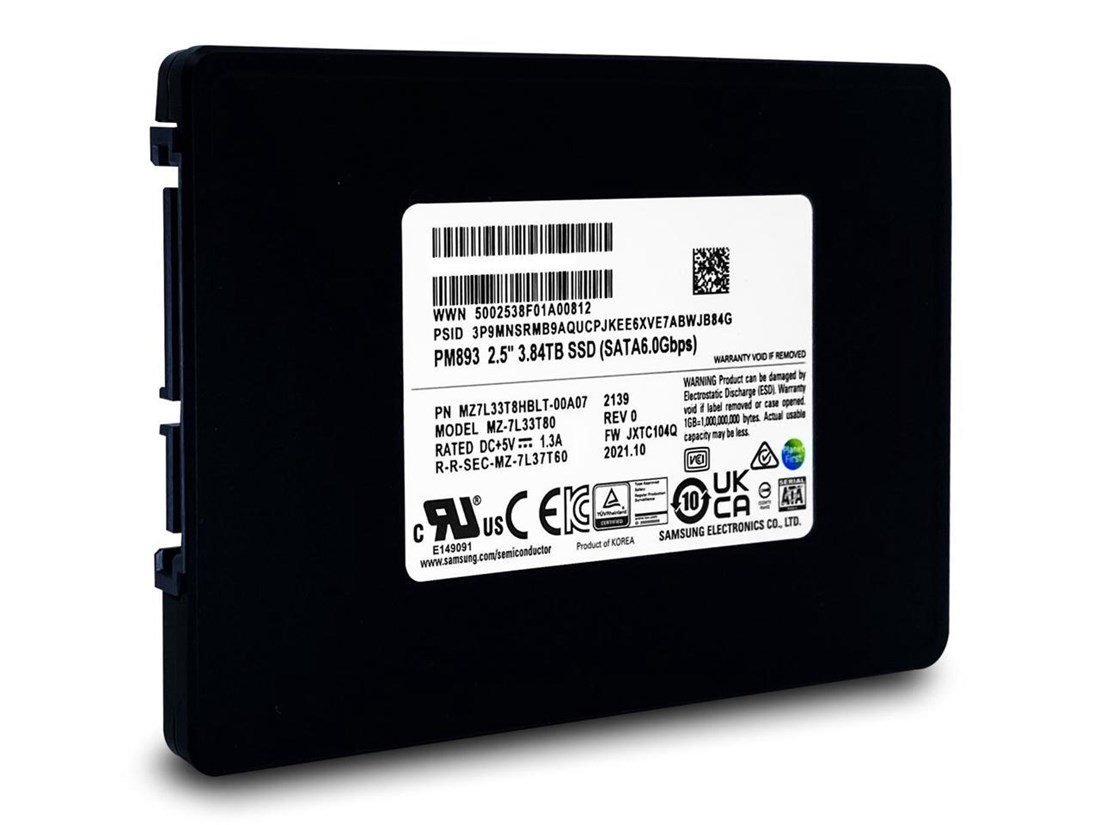 MZ-7L33T80 Samsung PM893 3.84 TB SATA SSD - Brand New