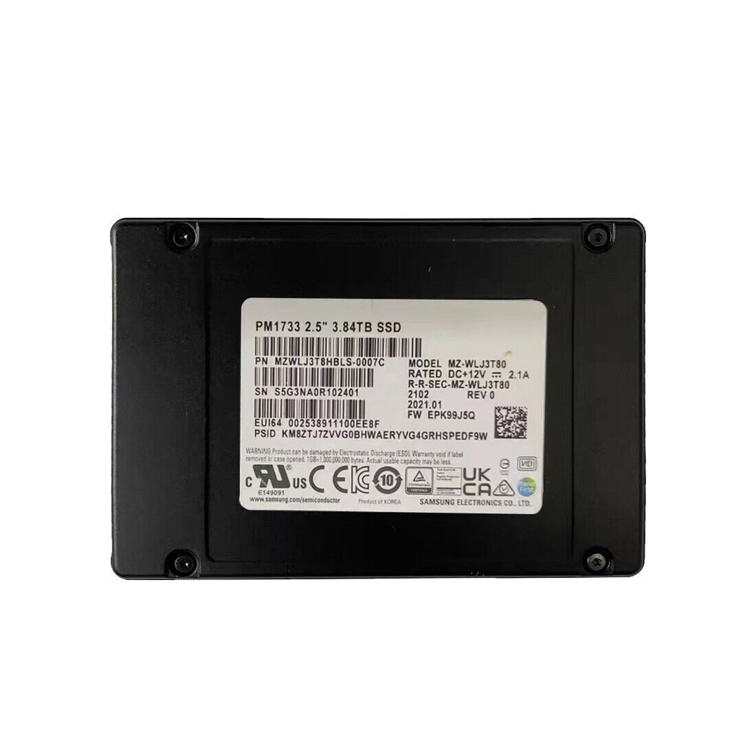 MZWLJ3T8HBLS-0007C Samsung PM1733 3.84 TB NVMe SSD - Brand New