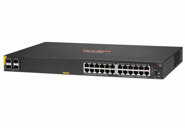 R8N87A HPE Aruba 6000 24G Managed Switch - 24 Ports, PoE, Rack-Mountable
