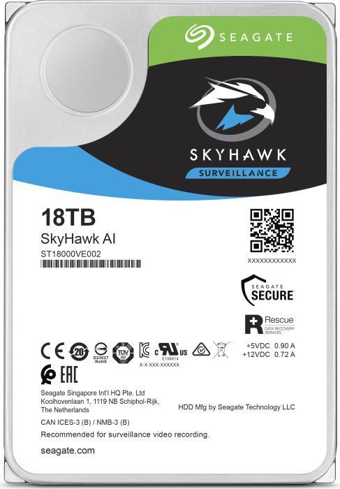 ST18000VE002 Seagate Skyhawk AI 18TB 7.2K RPM SATA HDD