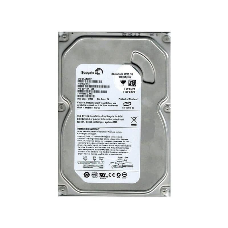 ST3160215AS Seagate Barracuda 160GB SATA300 Hard Drive - 7200 RPM