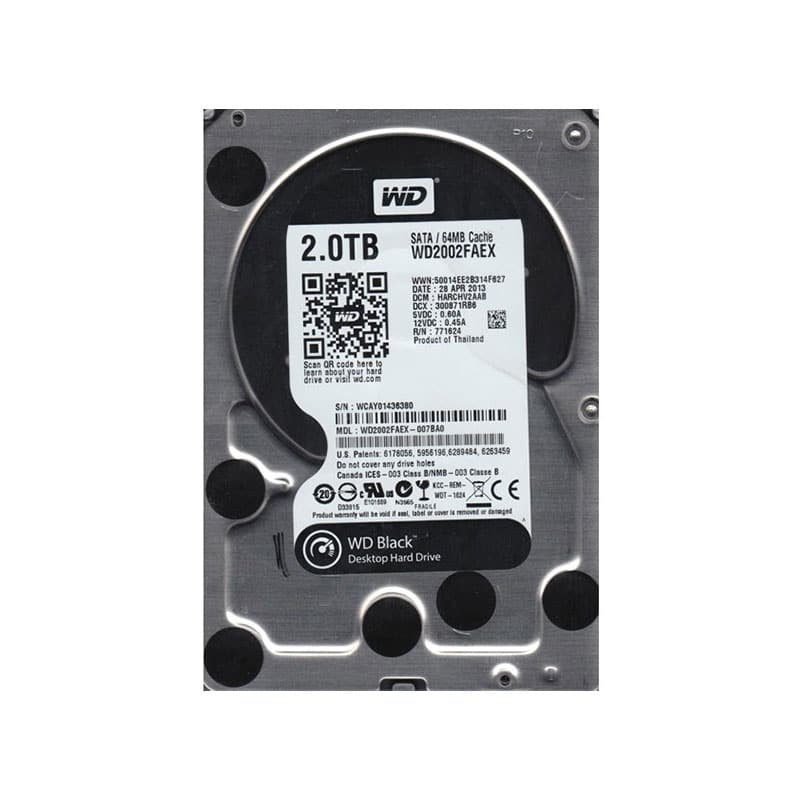 WD2002FAEX Western Digital Caviar Black 2TB Internal Hard Drive