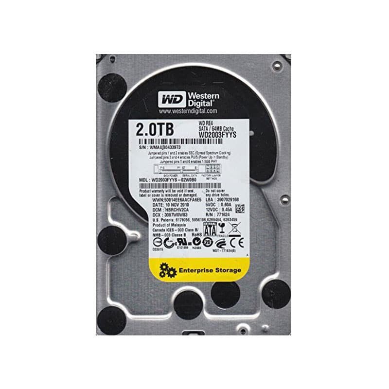 WD2003FYYS Western Digital 2TB SATA 7200 RPM Hard Drive