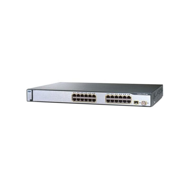 WS-C3750G-24T-S Cisco Catalyst 3750G-24T Ethernet Switch
